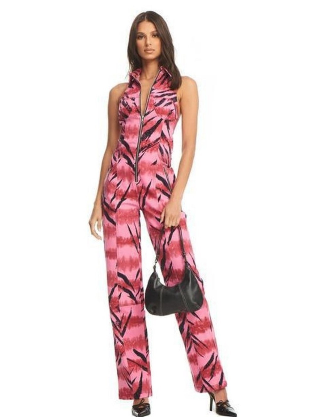 I.AM.GIA Pink Tie-Dye Halter Jumpsuit
